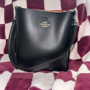 Coach Black Leather Shoulder Bag
